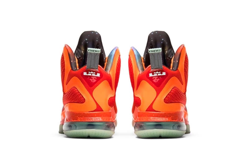 Nike LeBron 9 “Big Bang” Release Date footwear sneakers swooshes All-Star Weekend mesh Total Orange Metallic Silver Team Orange Mango