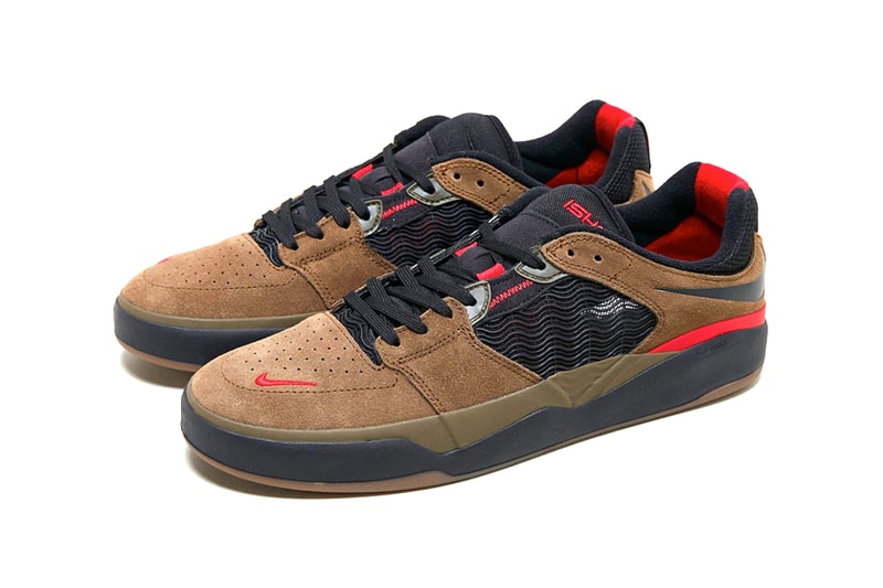 Nike SB Ishod Light Olive First Look Release Info dc72320-300 Date Buy Price Light Olive Black Varsity Red