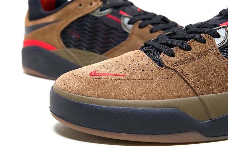 Nike SB Ishod Light Olive First Look Release Info dc72320-300 Date Buy Price Light Olive Black Varsity Red