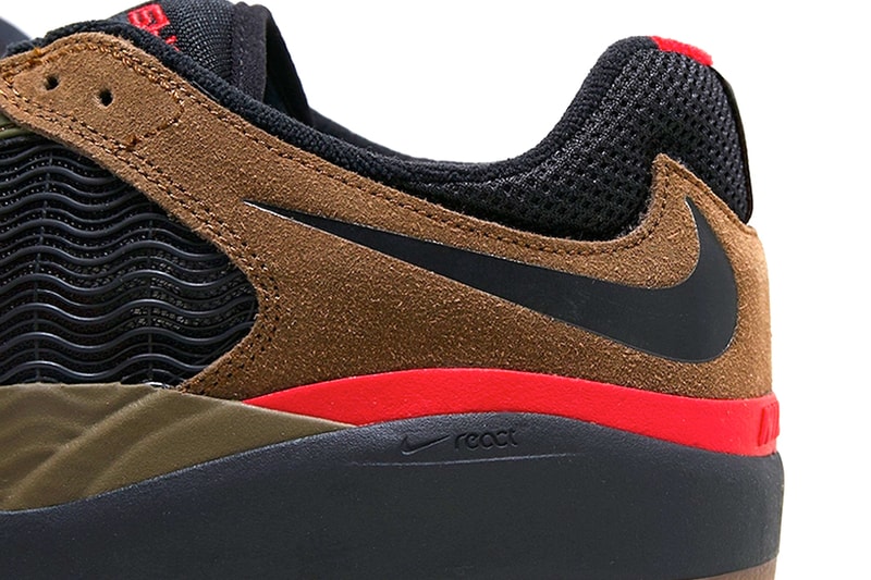 Nike SB Ishod Light Olive First Look Release Info dc72320-300 Date Buy Price Light Olive Black Varsity Red