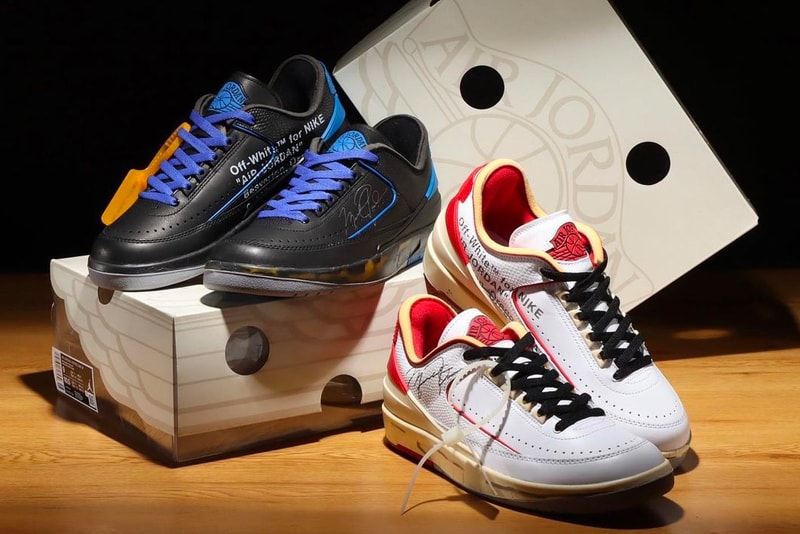 Off-White™ x Air Jordan 2 Low "Black/Blue" "White/Red" Release Information Official Drop Date Closer First Look Virgil Abloh atmos Tokyo Swoosh Stockists Stock List Price Quantity Limited Edition How to Cop How to Buy Purchase Resale