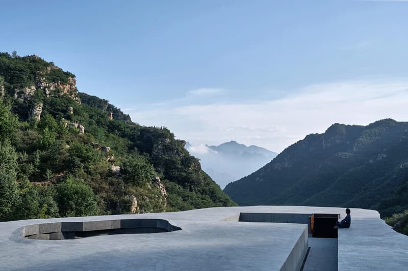 Open Architecture Completes "The Chapel of Sound" Rock-Like Concert Hall mountainous valley great wall of china concrete natural local stone reflection amphitheater stage beijing Li Hu Huang wenjiang news