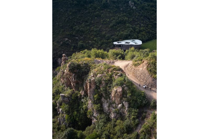 Open Architecture Completes "The Chapel of Sound" Rock-Like Concert Hall mountainous valley great wall of china concrete natural local stone reflection amphitheater stage beijing Li Hu Huang wenjiang news