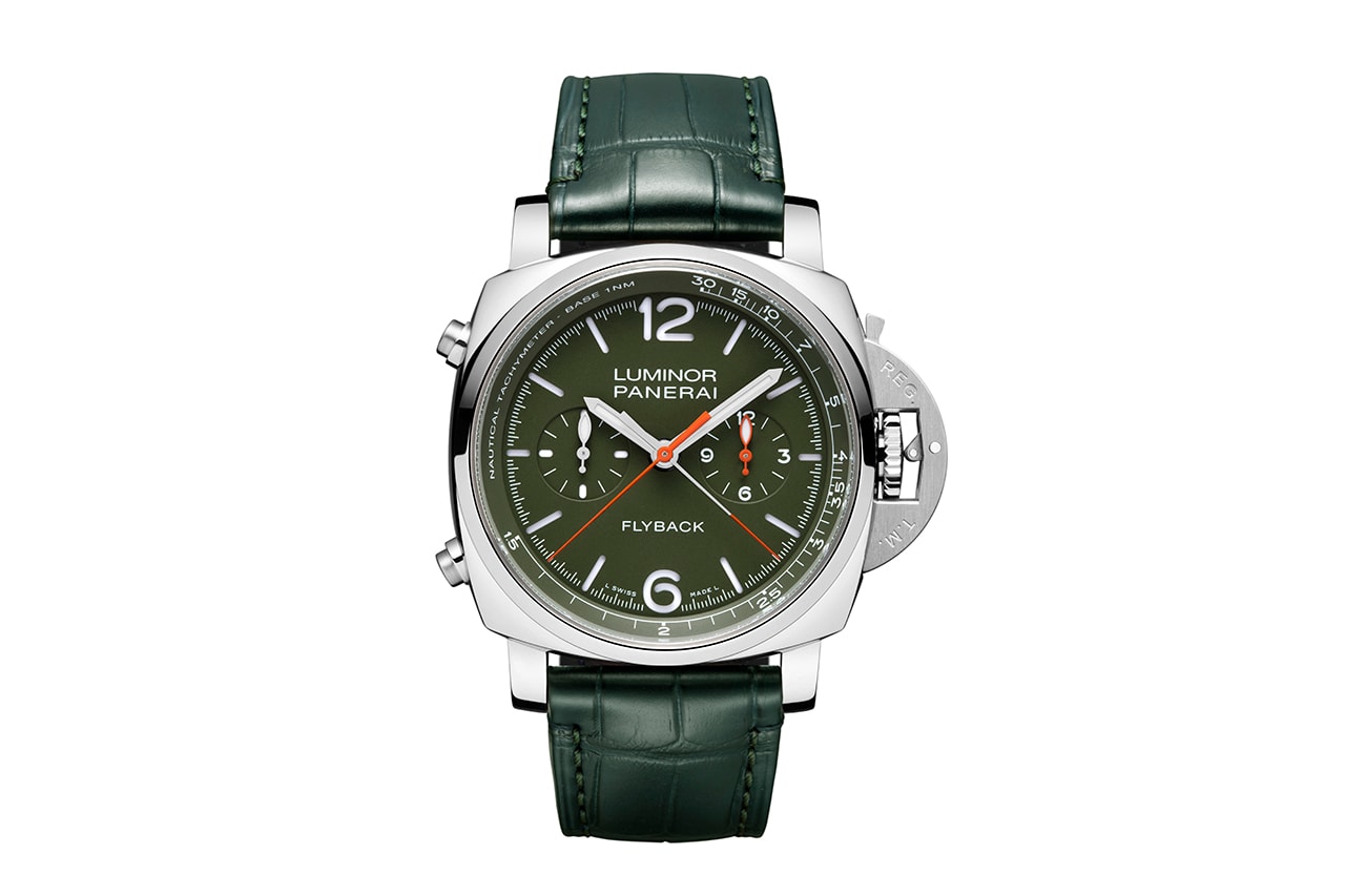 Panerai Presents Two Limited Edition Versions of Its Luminor Flyback Chronograph Including a New Green Dial And All Black Ceramic