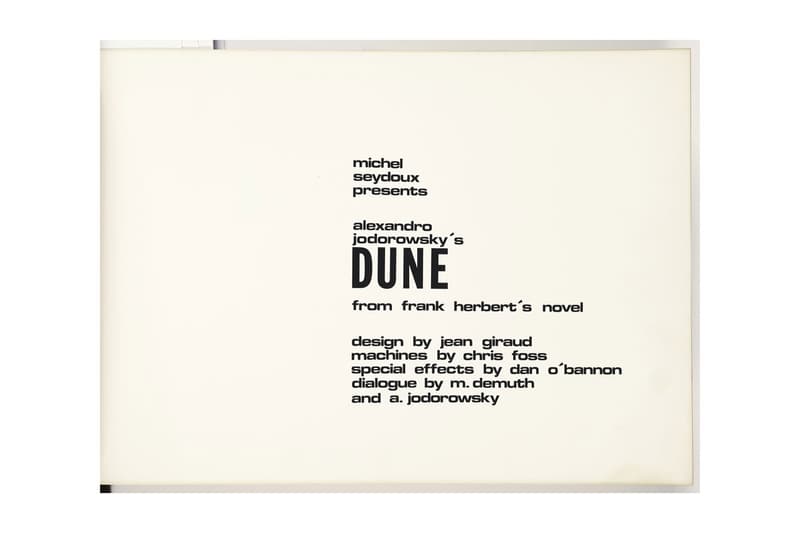 Rare 1970 'Dune' Storyboard Is Set To Hit the Auction Block at Christie's alejandro jodorowsky Denis Villeneuve timothee chalamet zendaya