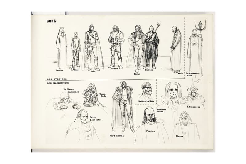 Rare 1970 'Dune' Storyboard Is Set To Hit the Auction Block at Christie's alejandro jodorowsky Denis Villeneuve timothee chalamet zendaya