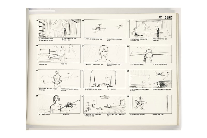 Rare 1970 'Dune' Storyboard Is Set To Hit the Auction Block at Christie's alejandro jodorowsky Denis Villeneuve timothee chalamet zendaya