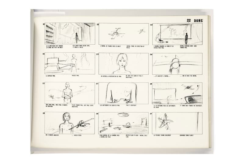 Rare 1970 'Dune' Storyboard Is Set To Hit the Auction Block at Christie's alejandro jodorowsky Denis Villeneuve timothee chalamet zendaya