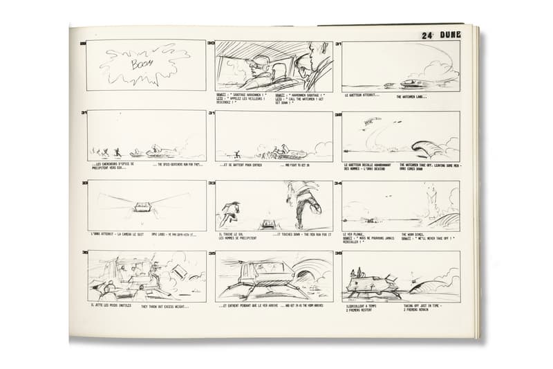 Rare 1970 'Dune' Storyboard Is Set To Hit the Auction Block at Christie's alejandro jodorowsky Denis Villeneuve timothee chalamet zendaya