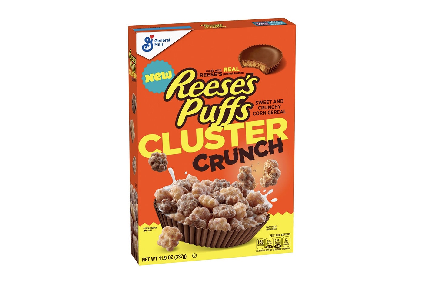 Reese's Puffs New Cluster Crunch Cereal Launch info General Mills breakfast