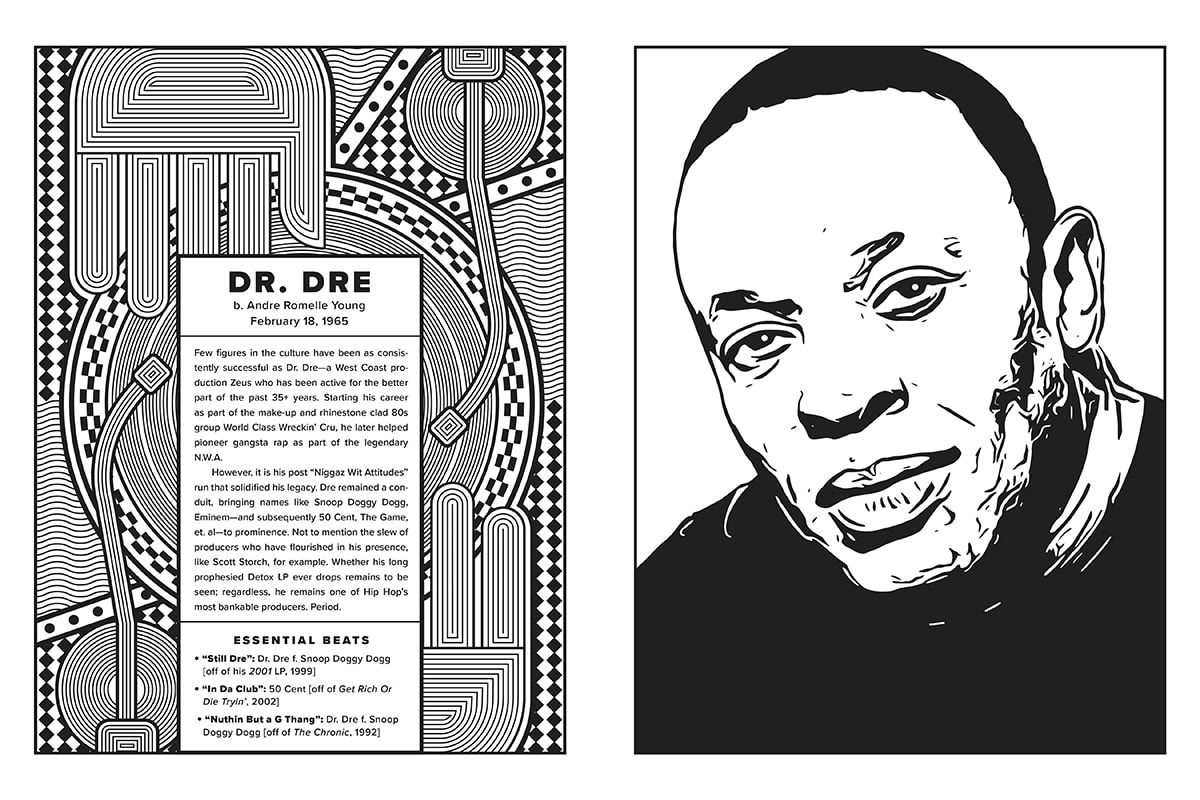 Riley Wallace Hip-Hop's Greatest Producers Coloring Book Vol 1 release info hip hop history month 