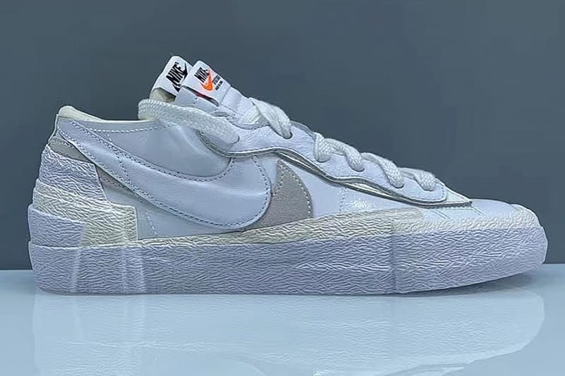 nike sacai white grey blazer