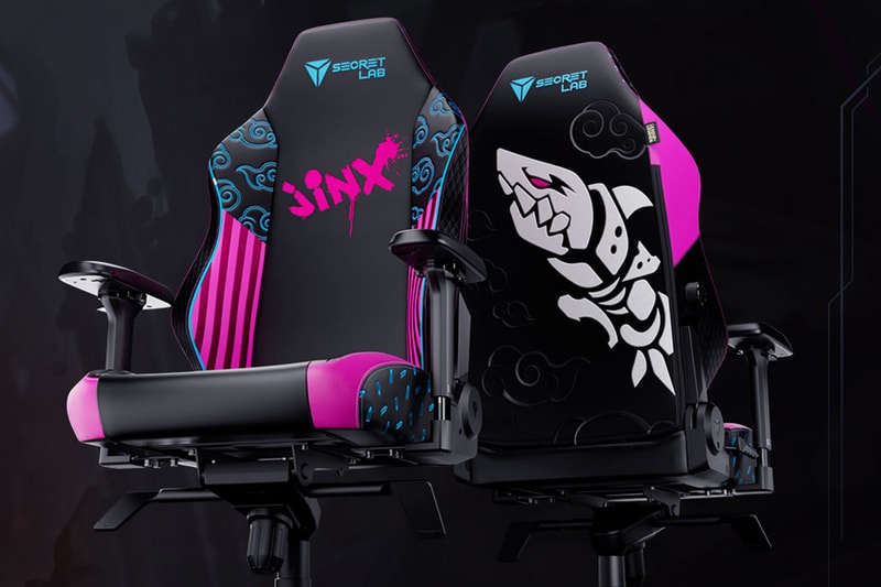 Secretlab joins riot games to release Jinx Edition chair league of legends arcane get jinxed neo leatherette titan evo 2022 s r xl bullets clouds rocket launcher fishbones graffiti release info