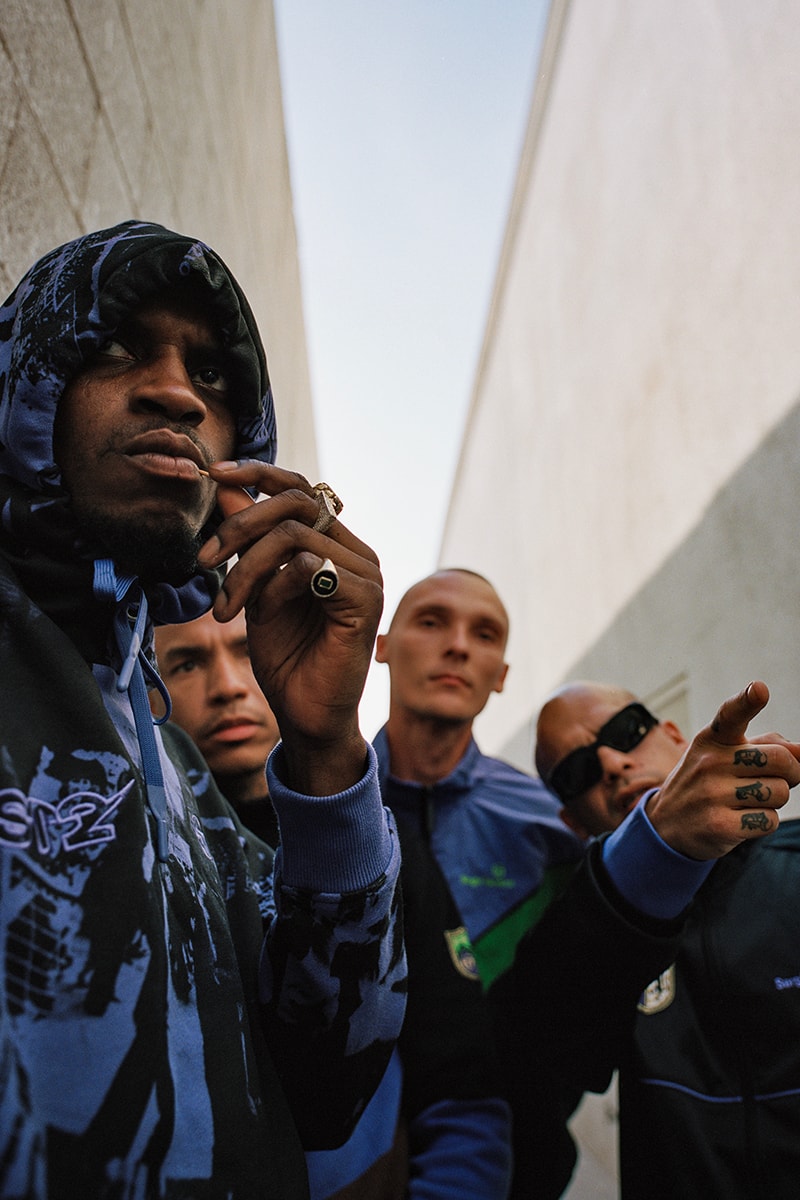 A$AP Nast Puts a Spin on Sergio Tacchini's Football Archive Staples tracksuits  fleece sweaters  tees  sneakers classic soccer jerseys and bucket hats green purple indigo mint ST x Nast New Young Line Sneaker release date info