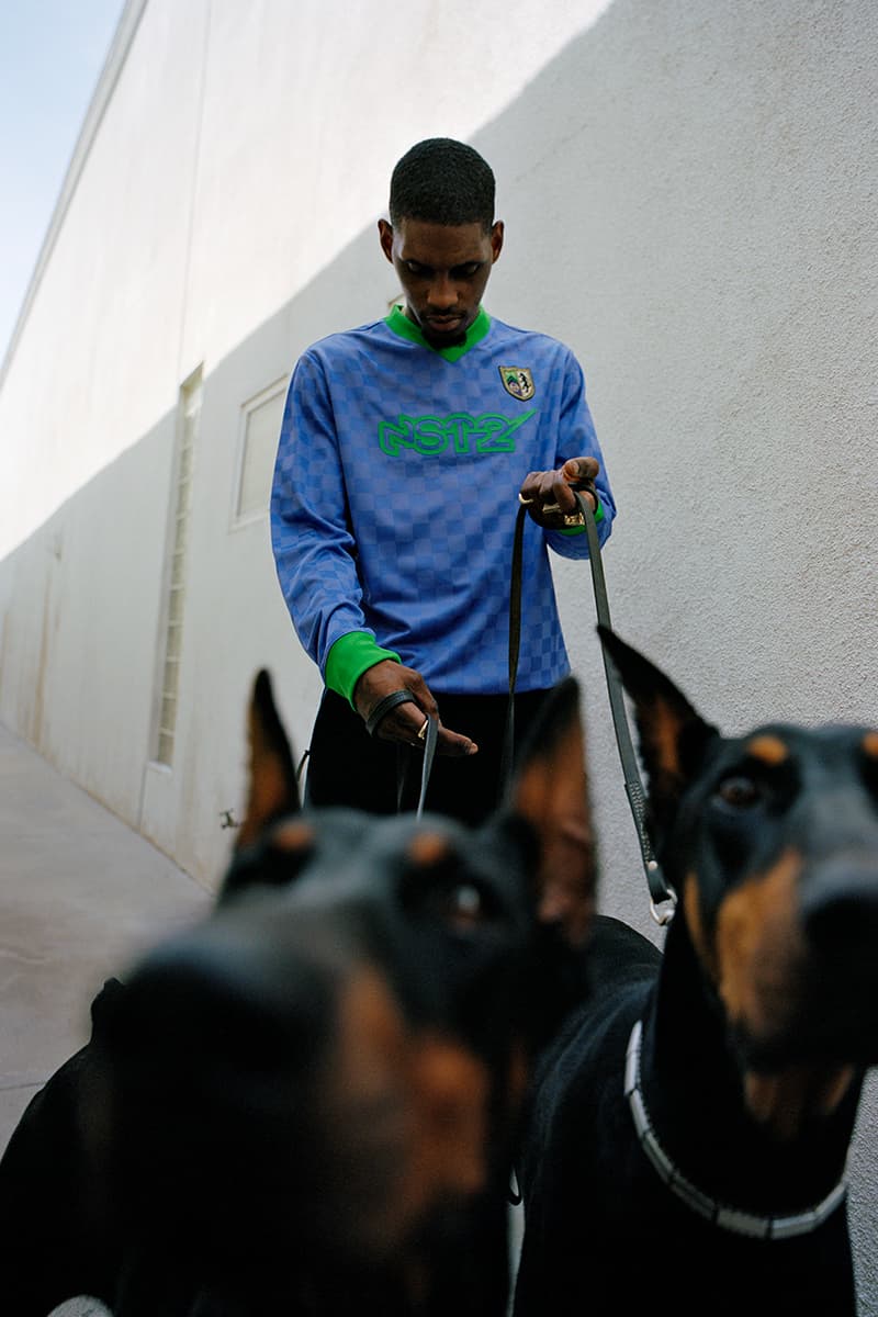 A$AP Nast Puts a Spin on Sergio Tacchini's Football Archive Staples tracksuits  fleece sweaters  tees  sneakers classic soccer jerseys and bucket hats green purple indigo mint ST x Nast New Young Line Sneaker release date info