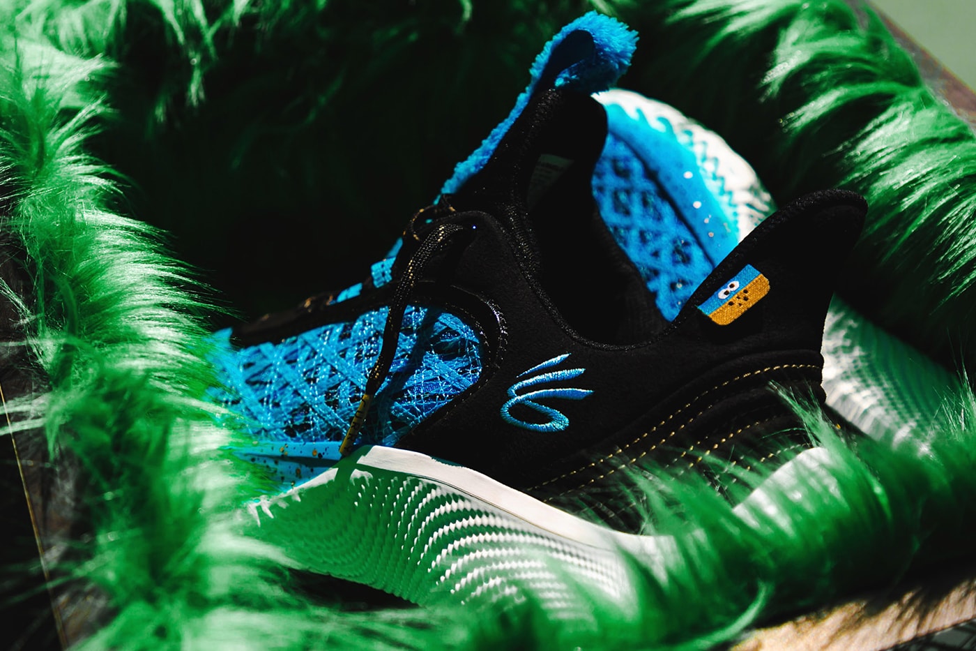 Sesame Street Under Armour Stephen Curry Flow 9 Cookie Monster Closer Look Release Info Date Buy Price 
