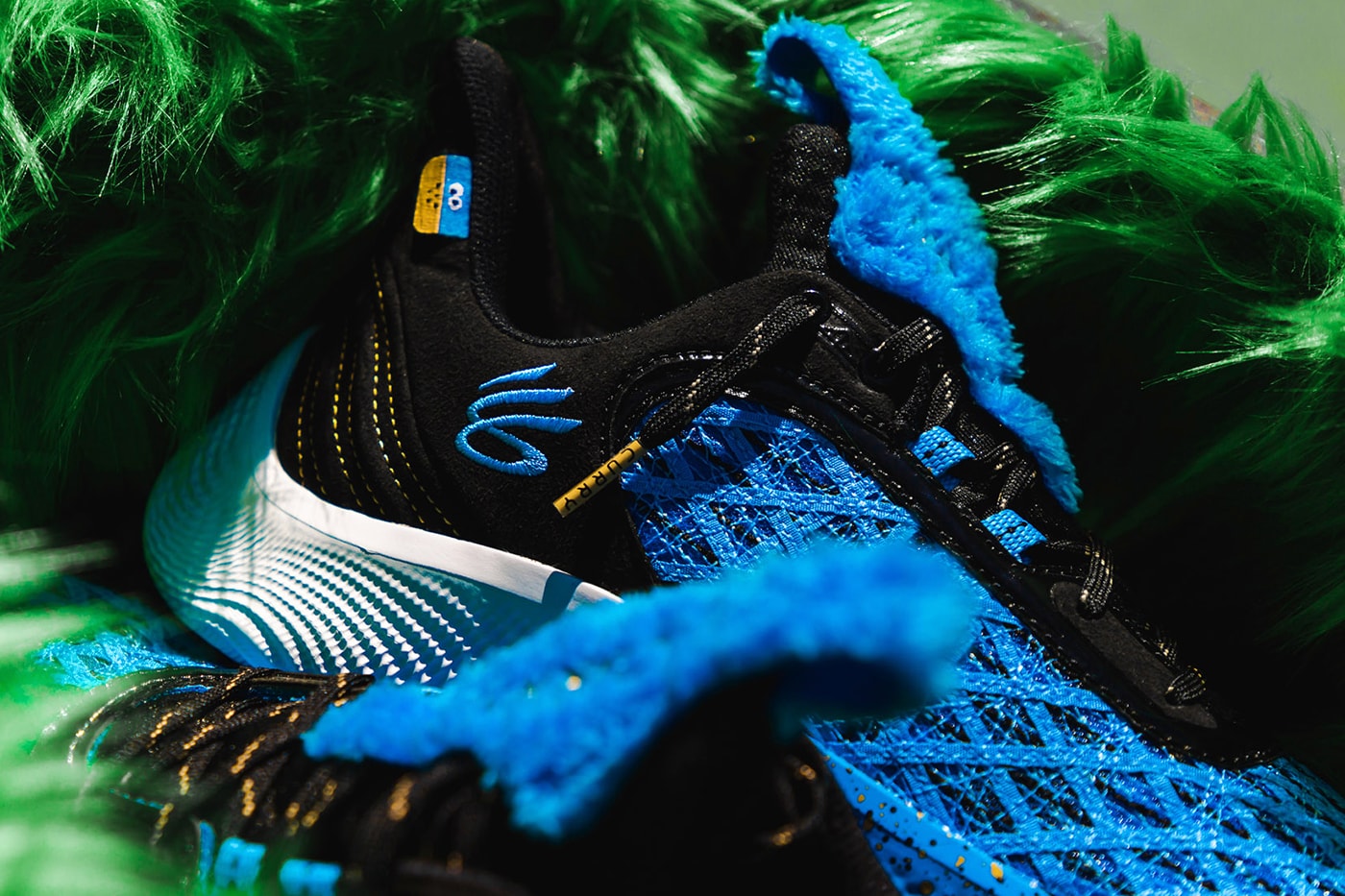 Sesame Street Under Armour Stephen Curry Flow 9 Cookie Monster Closer Look Release Info Date Buy Price 