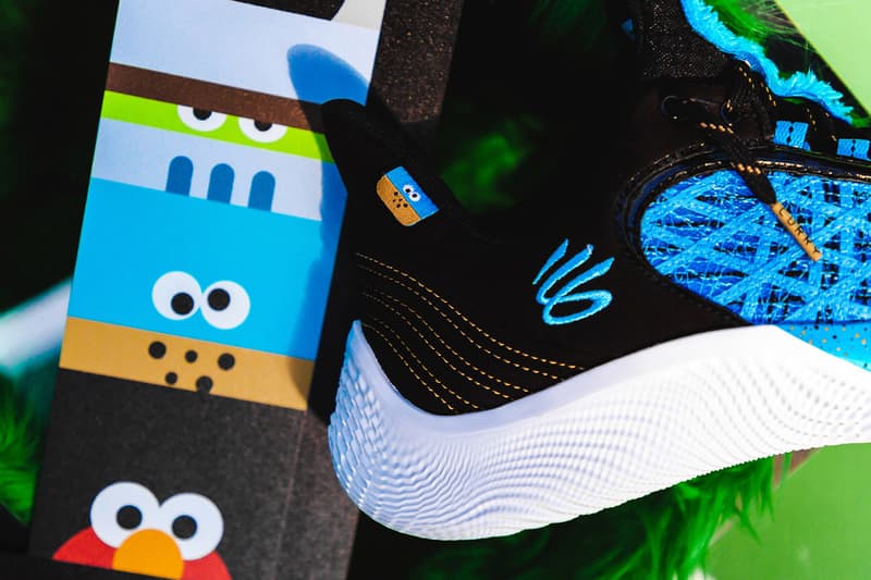 Sesame Street Under Armour Stephen Curry Flow 9 Cookie Monster Closer Look Release Info Date Buy Price 