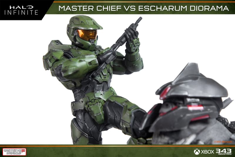 343 industries xbox game studios halo infinite master chief john 117 escharum diorama statue gaming heads sideshow collectibles toy