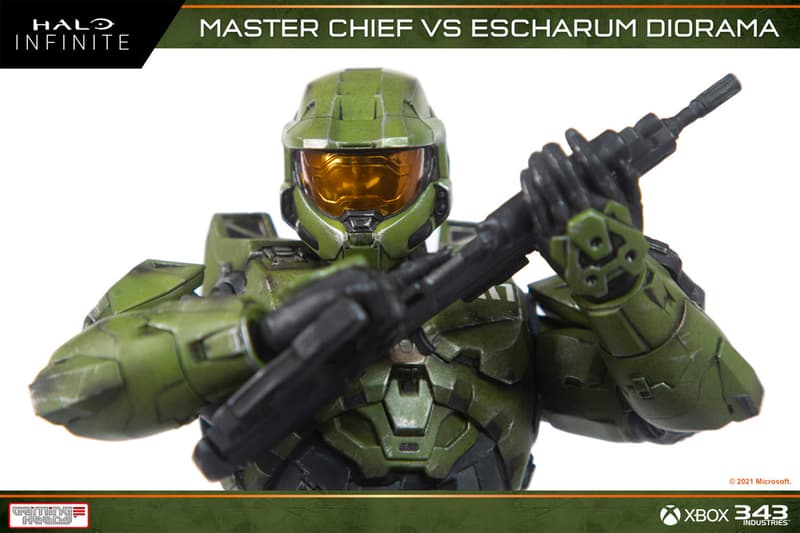 343 industries xbox game studios halo infinite master chief john 117 escharum diorama statue gaming heads sideshow collectibles toy