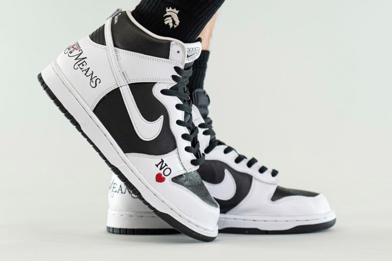 Supreme x Nike SB Dunk High By Any Means Black/White DN3741-002 2021 Release