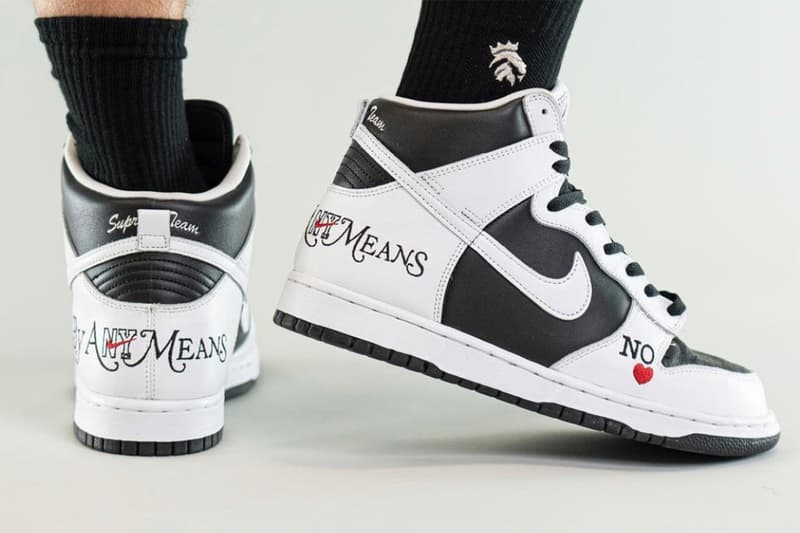 Supreme x Nike SB Dunk High By Any Means Black/White DN3741-002 2021 Release