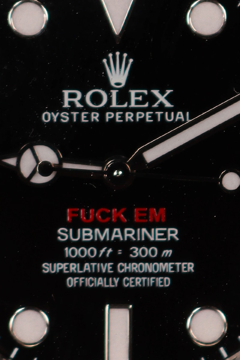 Supreme x Rolex Submariner "Fuck Em" Rare Friends & Family Watch Timepiece Justin Reed $100,000 USD 114060 40mm 2013 SS13