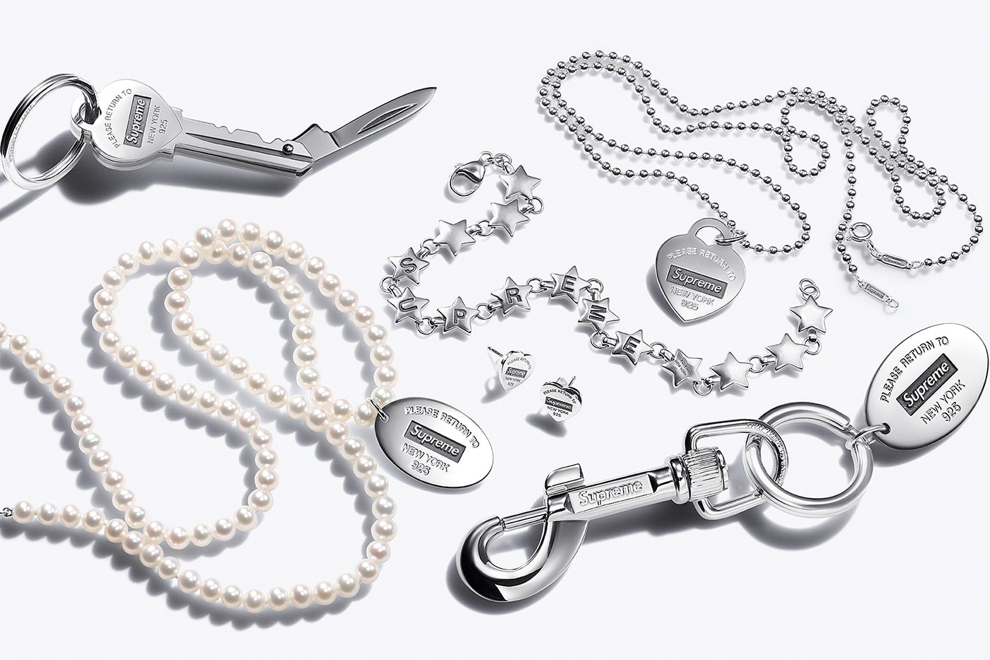 Supreme Tiffany & Co. Return to Tiffany Oval Tag Keyring Silver