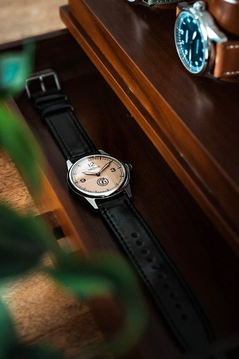 weiss watch company swiss made tanner goods vintage 15th anniversary timepiece limited special edition manual wind mechanical movement 