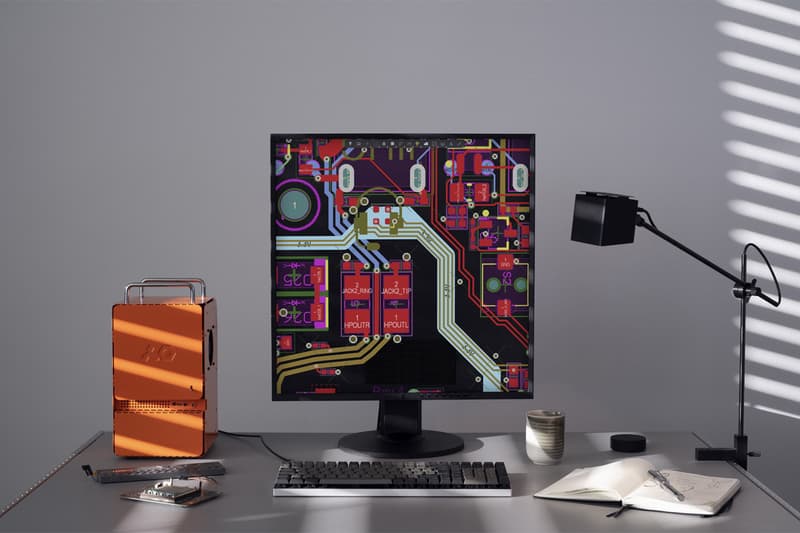 teenage engineering computer 1 mini itx form factor pc computer case aluminum orange