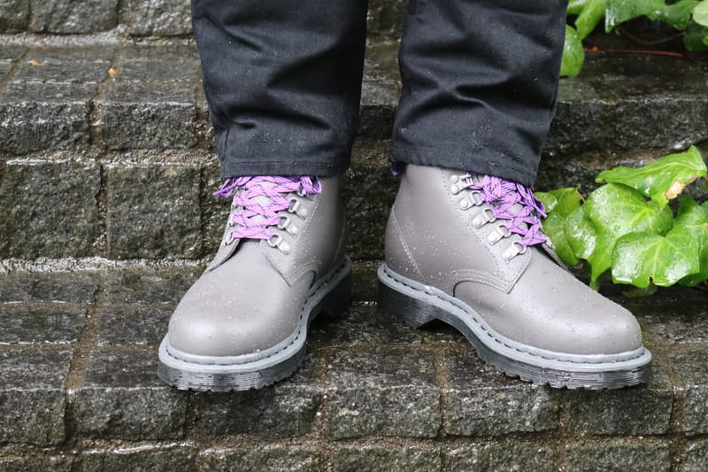 purple doc martens shoes