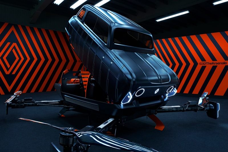 TheArsenale x Renault 4L "AIR4" Flying Car Concept Futuristic Design Study Anniversary Champs Elysées Electric 
