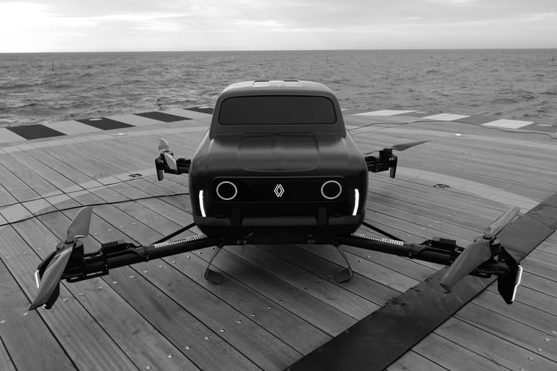 TheArsenale x Renault 4L "AIR4" Flying Car Concept Futuristic Design Study Anniversary Champs Elysées Electric 