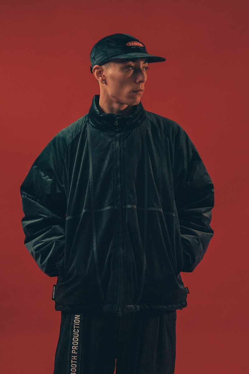 TIGHTBOOTH x BlackEyePatch "TBEP" Collection Info fashion japan fire flame skateboard caps pullovers anorak hoodies jackets beige blue white Rio Morishige