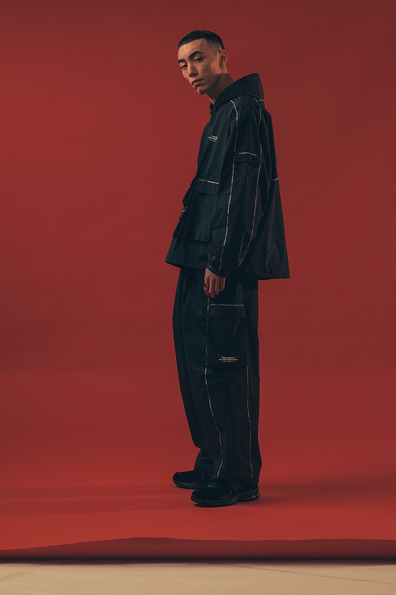 TIGHTBOOTH x BlackEyePatch "TBEP" Collection Info fashion japan fire flame skateboard caps pullovers anorak hoodies jackets beige blue white Rio Morishige