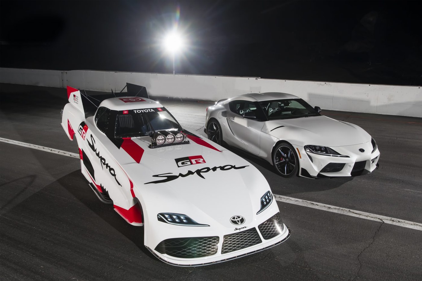 Toyota Reveals its 2022 GR Supra Funny Car NHRA championship auto club raceway pomona alexis dejoria jr todd lucas oil winternationals style 