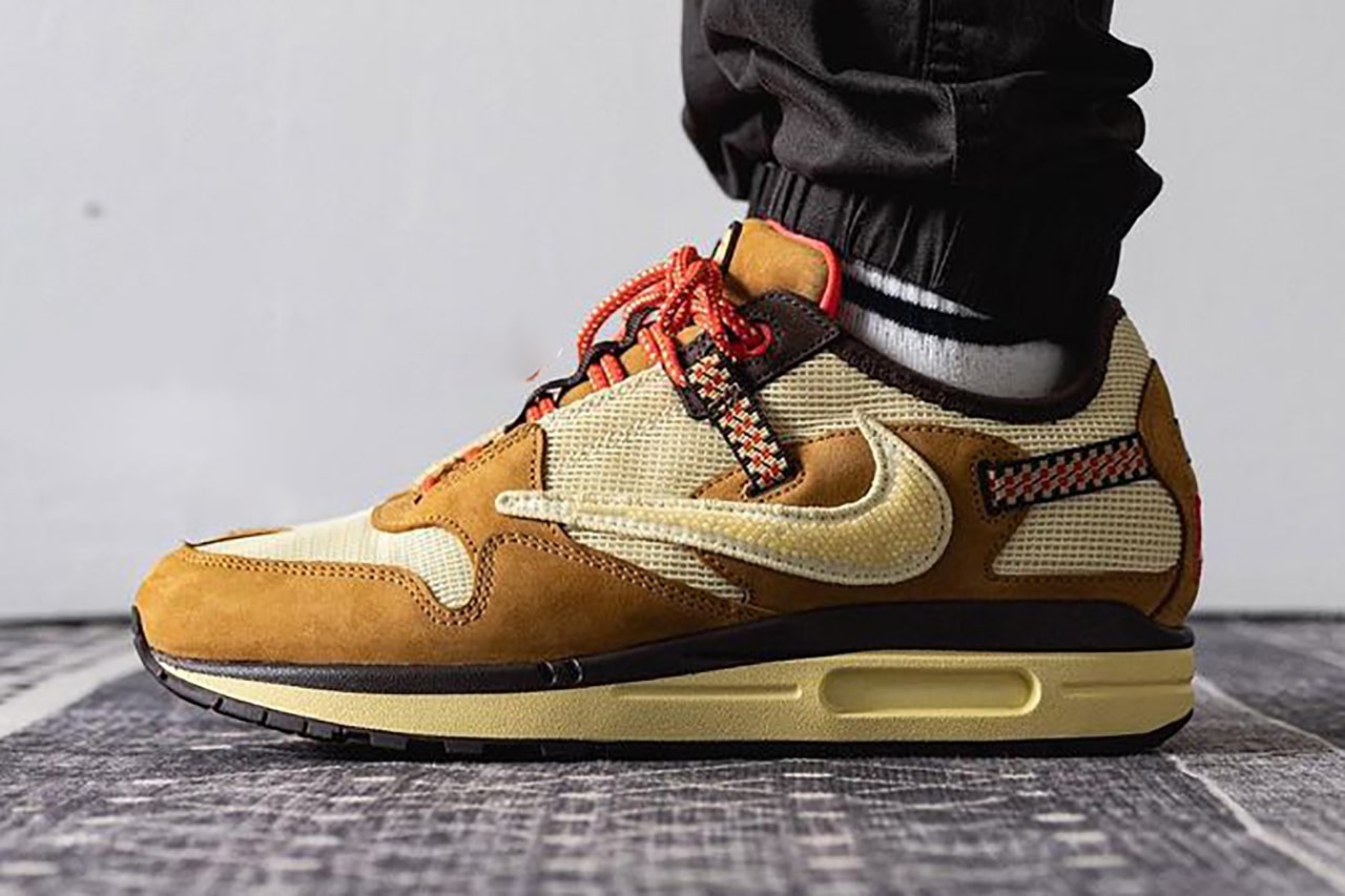 travis scott nike air max 1 wheat brown beige DO9392 701 release info date store list buying guide photos price 