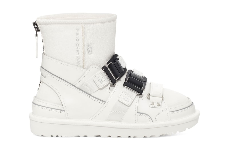 Feng Chen Wang Reveals Deconstructed 3-in-1 UGG Boots for FW21 LVMH prize sandals bucket hat slides snowboard boots scok liner uggplush summer winter footwear collection release info available online 