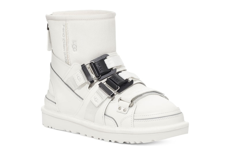 Feng Chen Wang Reveals Deconstructed 3-in-1 UGG Boots for FW21 LVMH prize sandals bucket hat slides snowboard boots scok liner uggplush summer winter footwear collection release info available online 