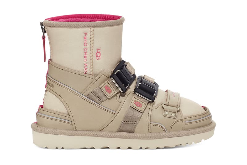 Feng Chen Wang Reveals Deconstructed 3-in-1 UGG Boots for FW21 LVMH prize sandals bucket hat slides snowboard boots scok liner uggplush summer winter footwear collection release info available online 