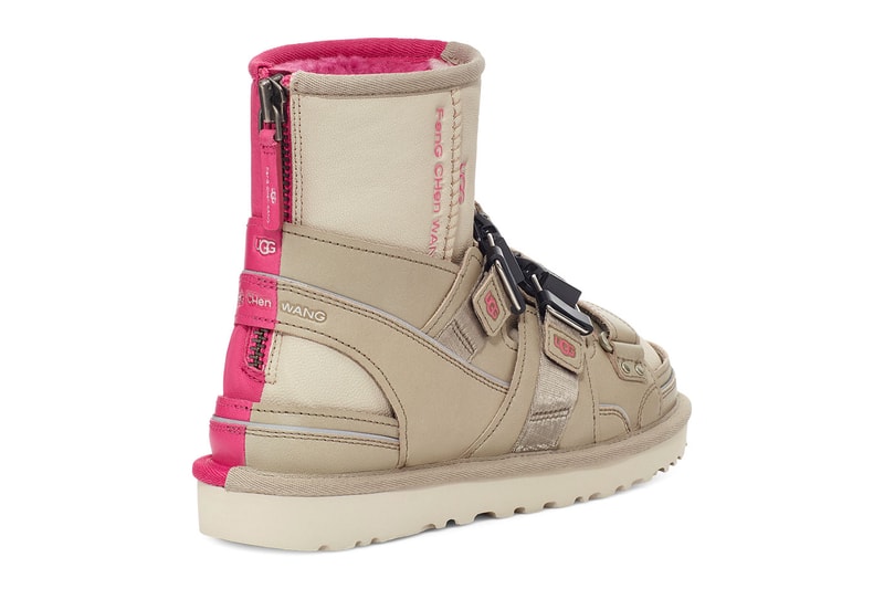 Feng Chen Wang Reveals Deconstructed 3-in-1 UGG Boots for FW21 LVMH prize sandals bucket hat slides snowboard boots scok liner uggplush summer winter footwear collection release info available online 