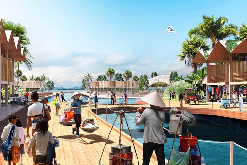 The World's First Floating City Is Set to Arrive in 2025 bjarke Ingels Group united nations south kroea busan modular islands villages coastal rising sea levels future category 5 hurrican resistant news