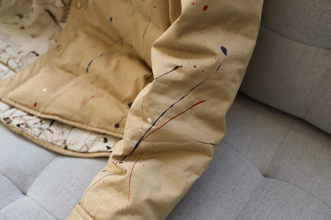 japanese fashion resale kerchief paint splatter tokyo online jacket puffy