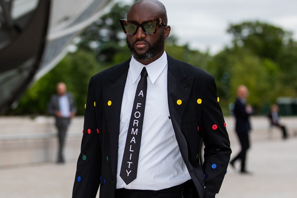 Kanye West wore a suit from the new Louis Vuitton by Virgil Abloh