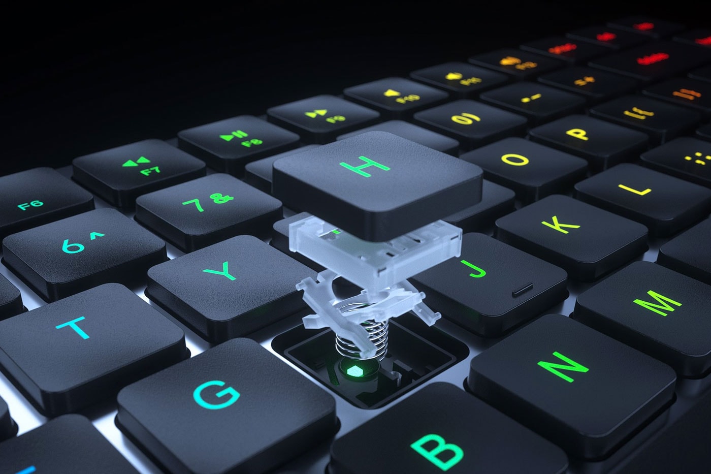 Vissles LP85 Ultra-Thin Optical-Mechanical RGB Keyboard kickstarter tech 