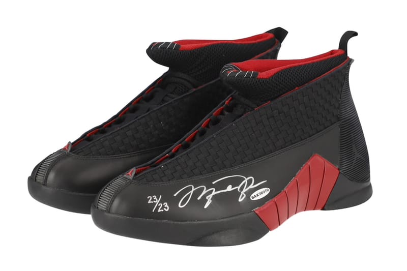A Signed Pair of Upper Deck XV Jordans Are Selling for $18,000 USD