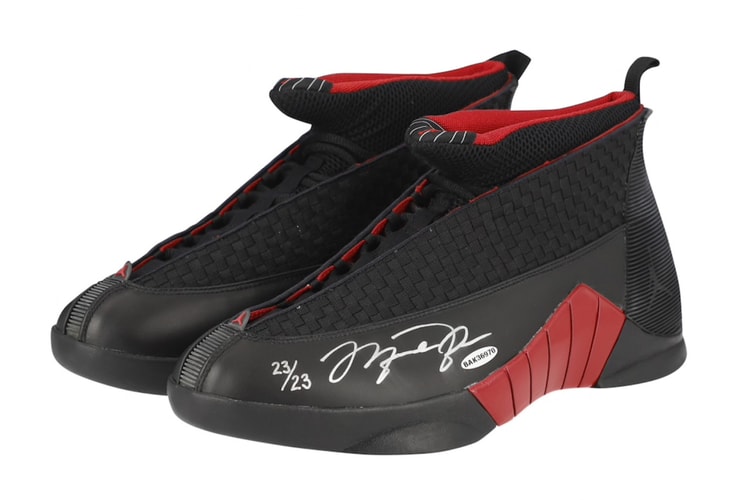 A Signed Pair of Upper Deck XV Jordans Are Selling for $18,000 USD