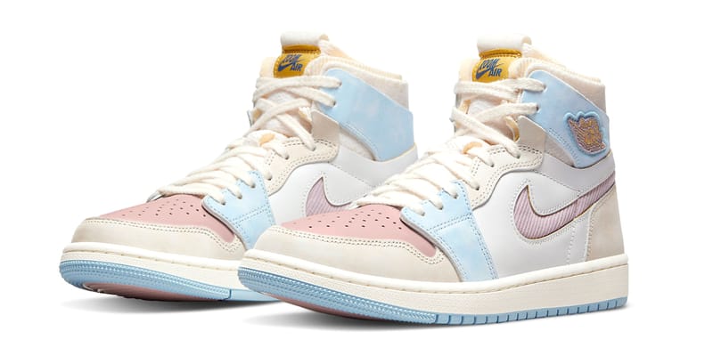 jordan pink and blue shoes