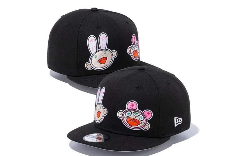 New Era x Takashi Murakami Flower Allover Cloth Strap Hat Faded Black