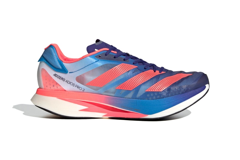 adidas Adizero Adios Pro 2 "Legacy Indigo/Turbo/Sky Rush" running sneaker super shoe blue red 